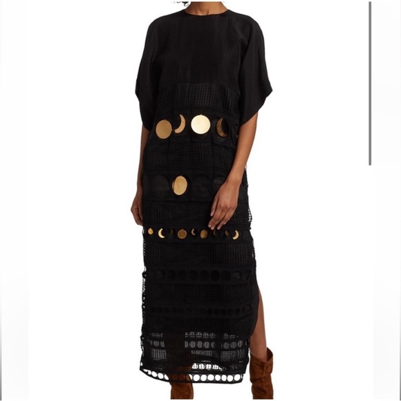 Loewe x Paula Ibiza Moon-Pendant Embroidered Maxi Dress - Picture 5 of 16